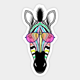 Zebra with sunglasses Sticker